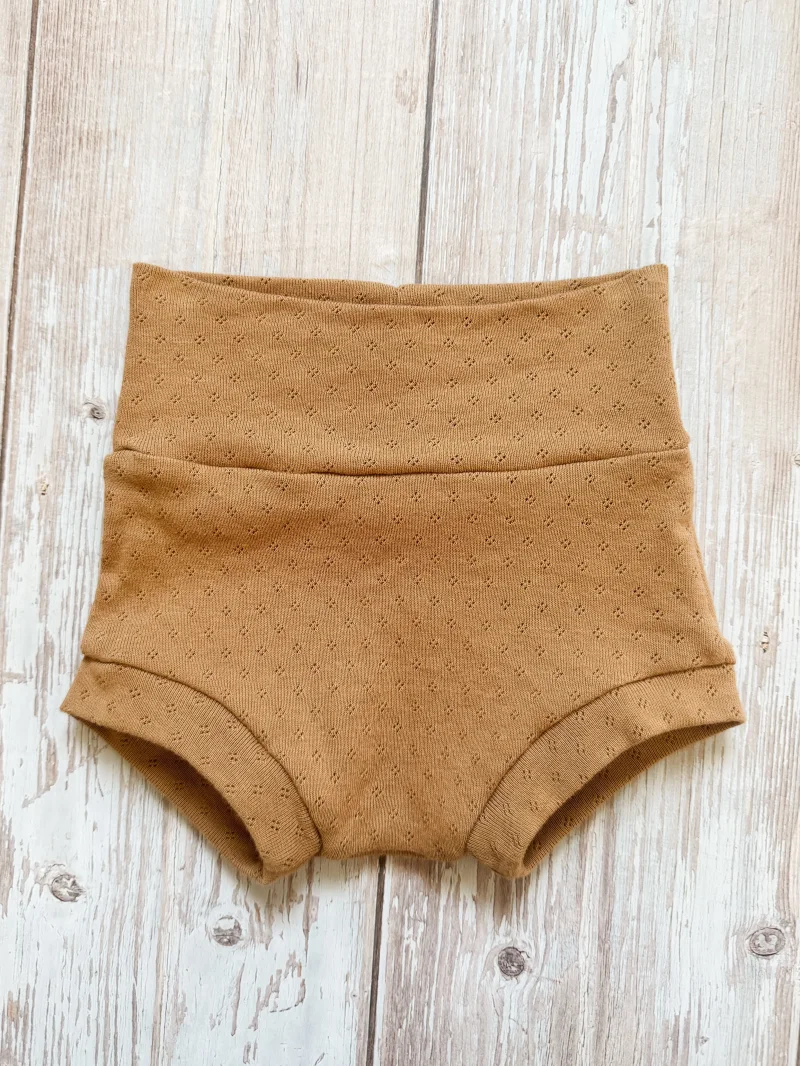 Kinder Bummies Pointelle Caramel | Handmade | SOFORTKAUF