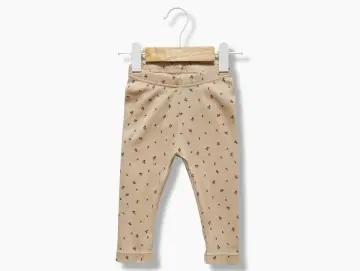 Baby Leggings Rib Blumen | Handmade