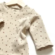 Kinder Langarmshirt Rib Blumen | Handmade