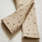 SOFORTKAUF Baby Leggings Rib Blumen | Handmade | Größe 74