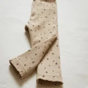 SOFORTKAUF Baby Leggings Rib Blumen | Handmade | Größe 74