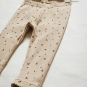 SOFORTKAUF Baby Leggings Rib Blumen | Handmade | Größe 74