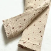 Kinder Leggings Rib Blumen | Handmade