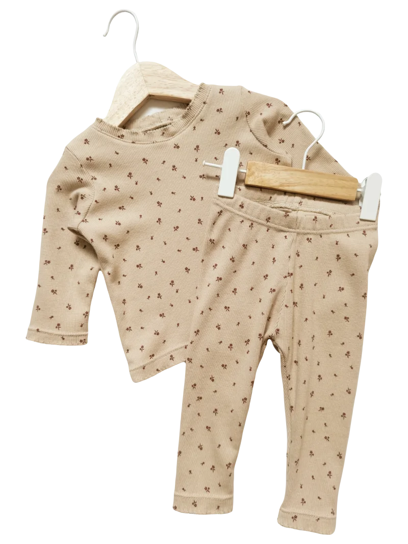 Baby Set Rib Blumen | Handmade