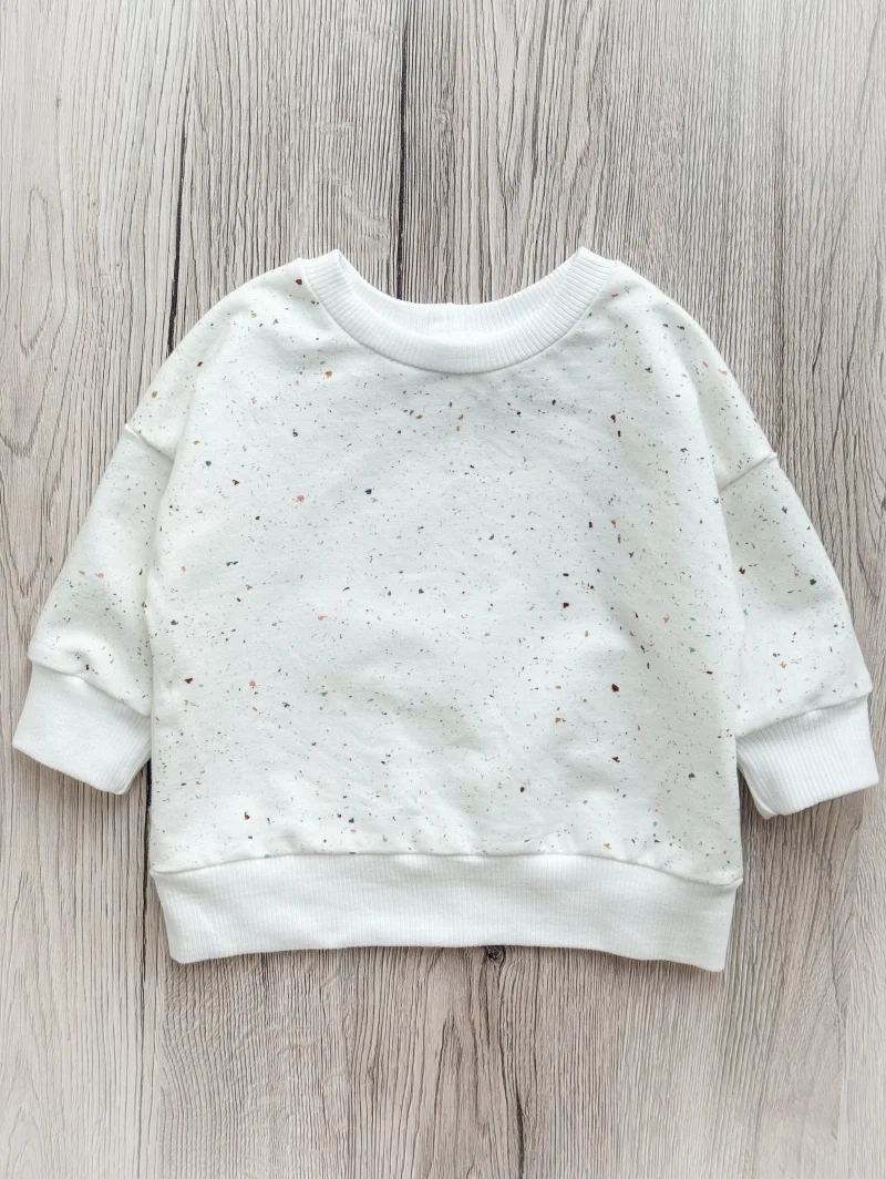 Handmade Baby Pullover | Oversized Sweater | Konfetti | Größe 62/68