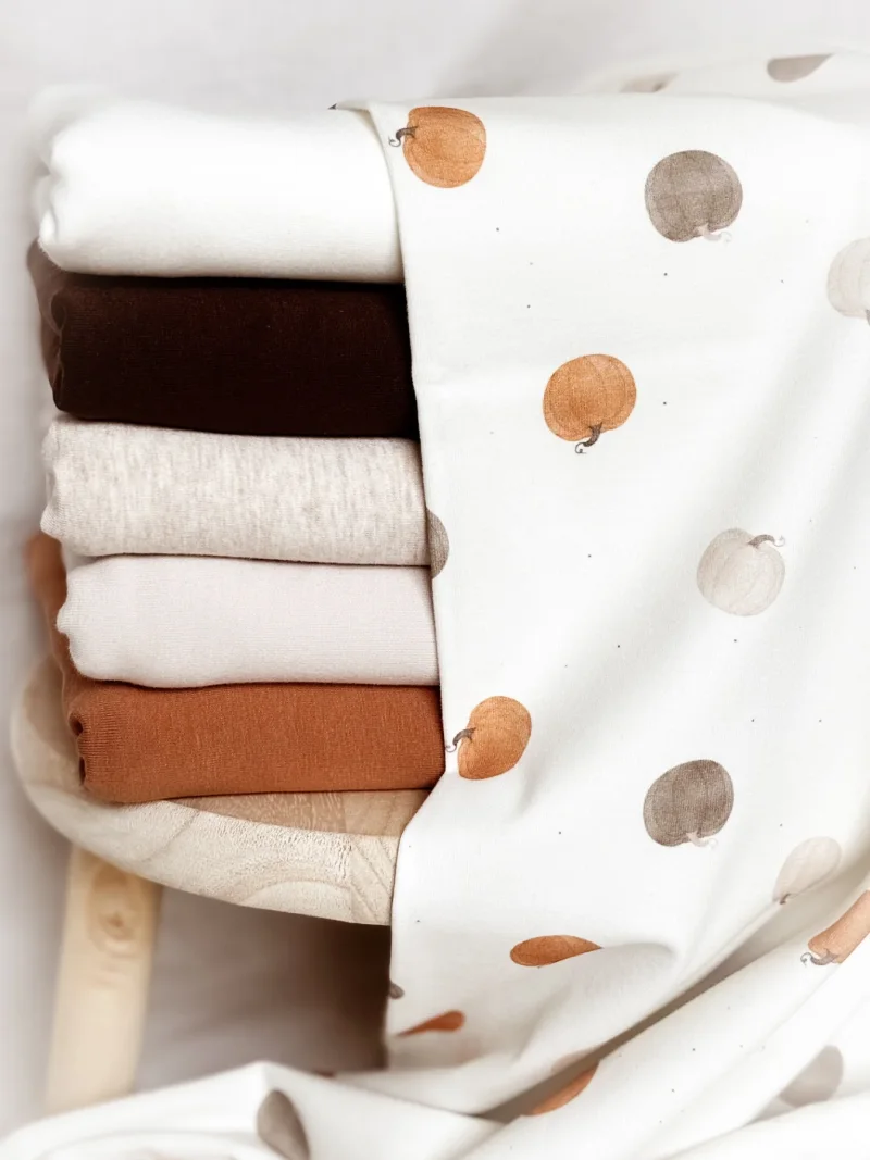 Jersey Kürbisse Creme