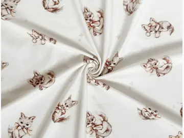Jersey Wölfchen Creme | Meterware