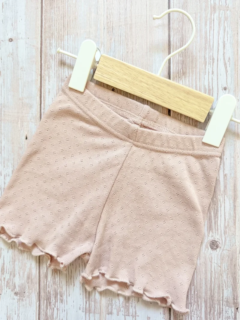 Kinder Shorts Pointelle Blush | Handmade