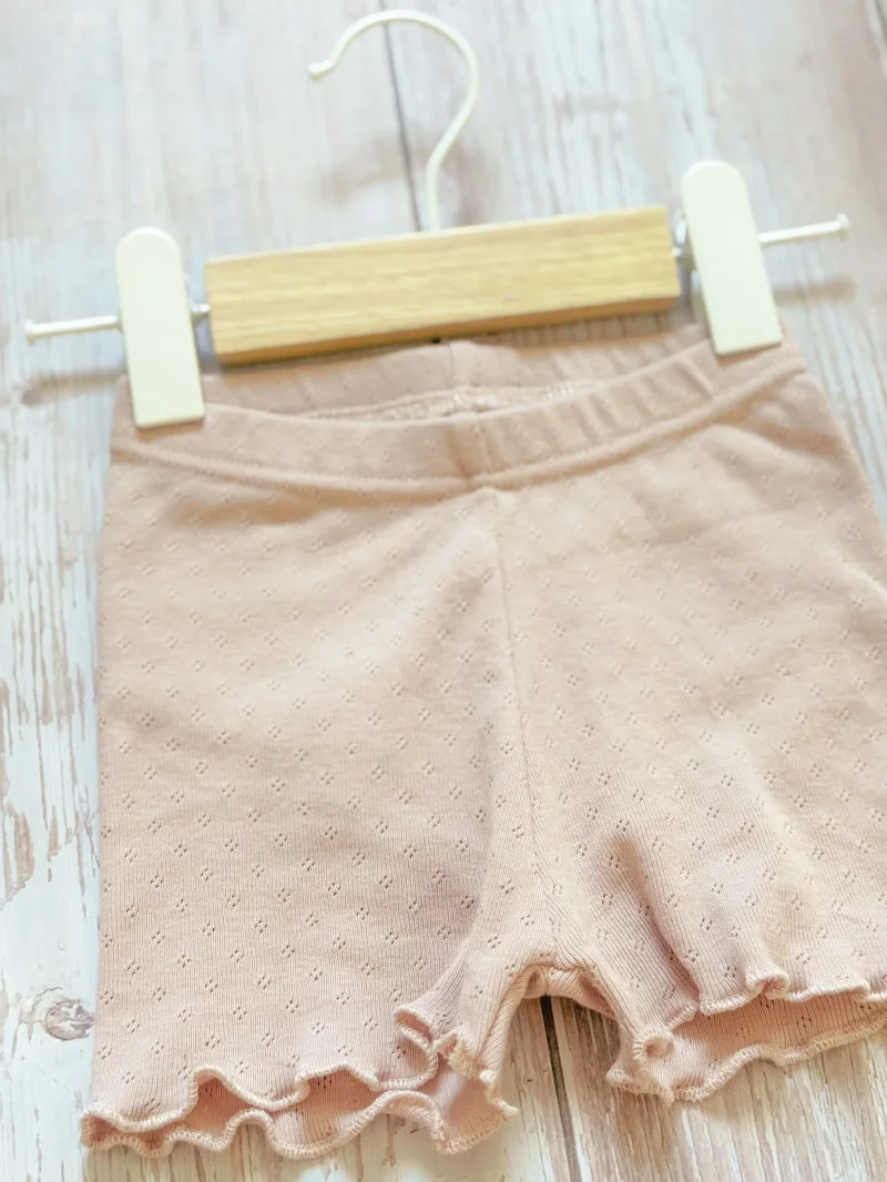 Kinder Shorts Pointelle Blush | Handmade