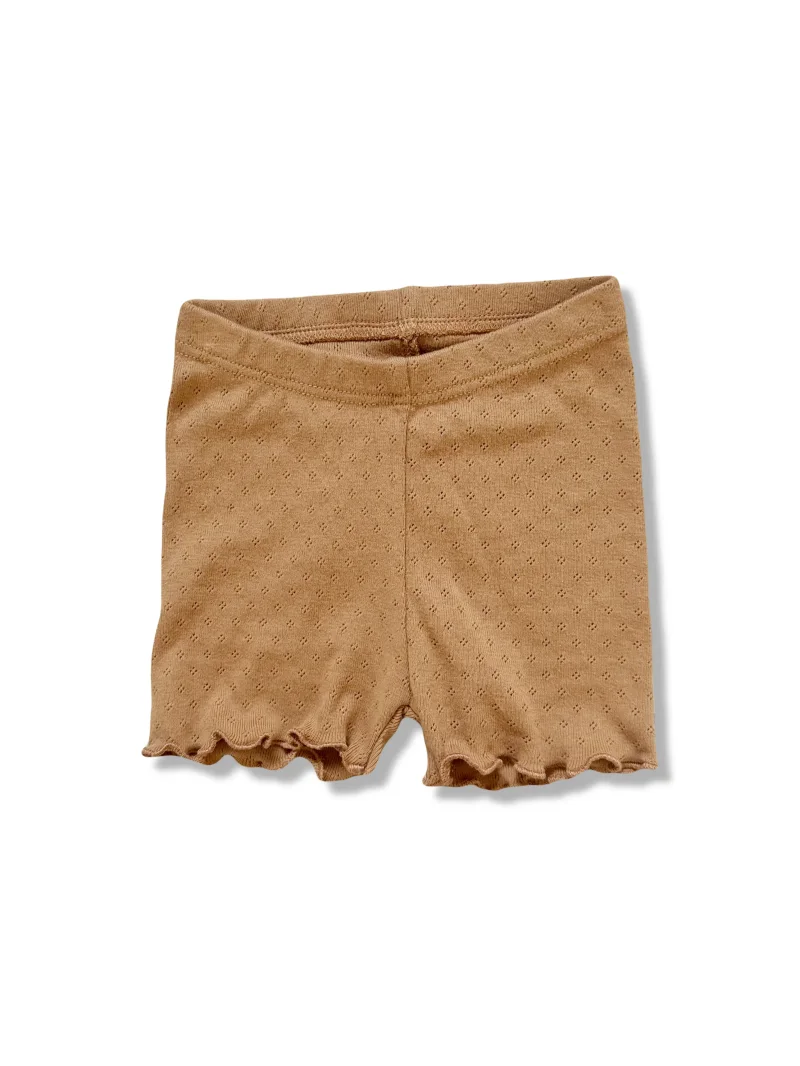Kinder Shorts Pointelle Caramel | Handmade | SOFORTKAUF