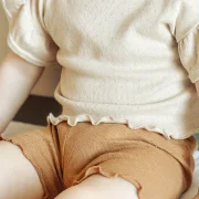 Kinder Shorts Pointelle Caramel | Handmade | SOFORTKAUF