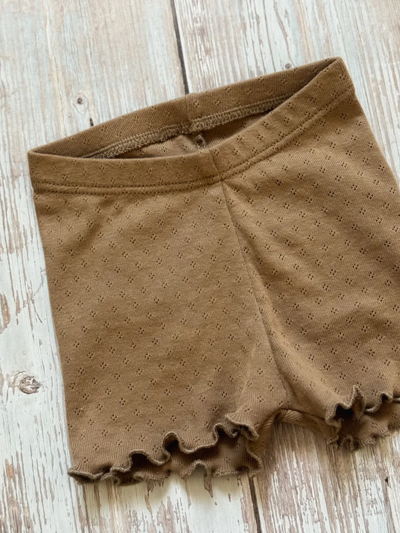 Kinder Shorts Pointelle Choco | Handmade | SOFORTKAUF