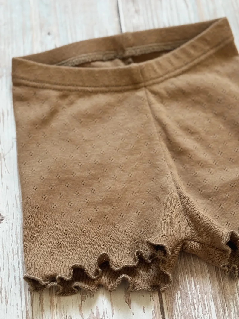 Kinder Shorts Pointelle Choco | Handmade | SOFORTKAUF