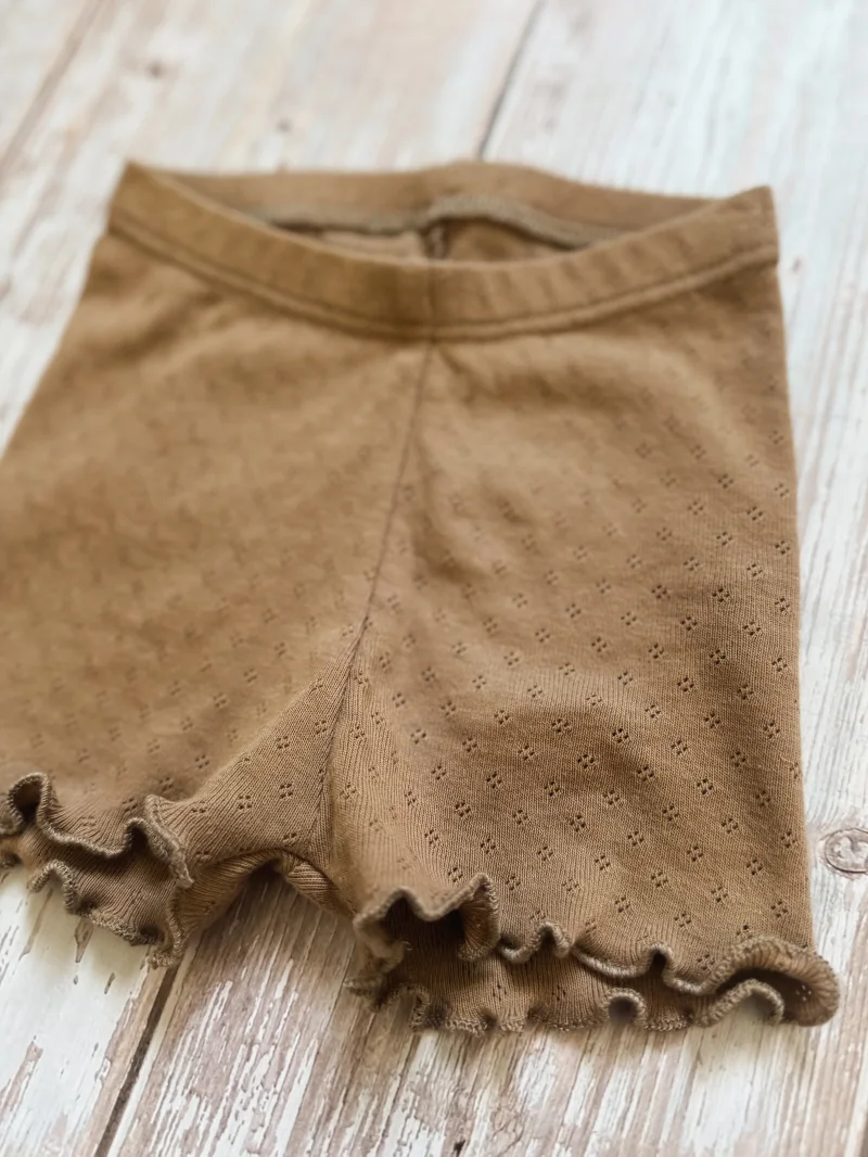 Kinder Shorts Pointelle Choco | Handmade | SOFORTKAUF