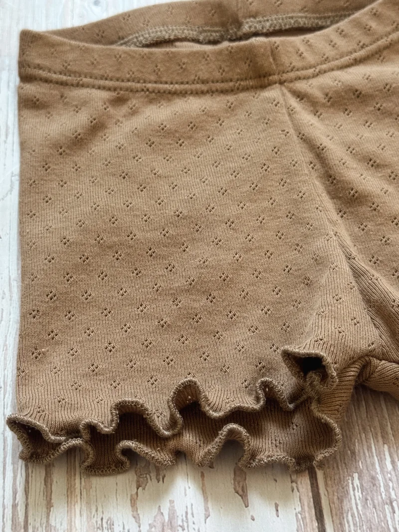 Kinder Shorts Pointelle Choco | Handmade