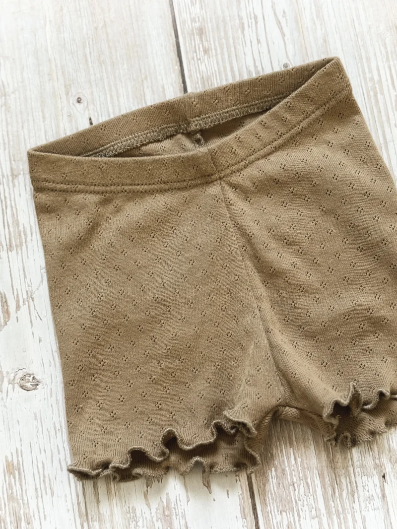 Kinder Shorts Pointelle Kakao | Handmade
