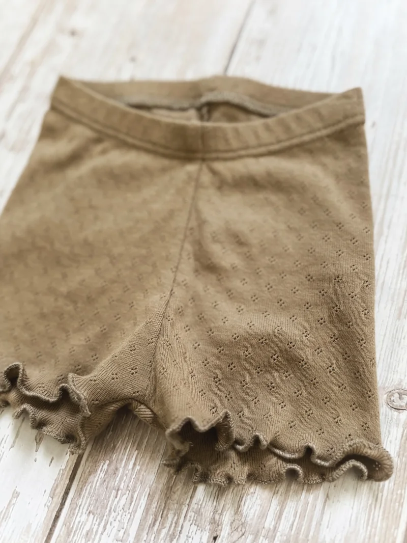 Kinder Shorts Pointelle Kakao | Handmade