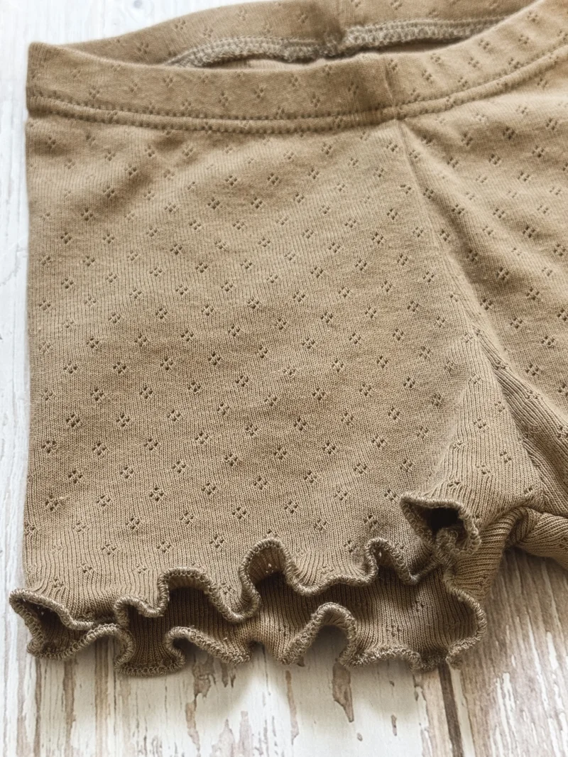 Kinder Shorts Pointelle Kakao | Handmade