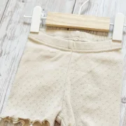 Kinder Shorts Pointelle Milk | Handmade