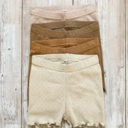 Kinder Shorts Pointelle Milk | Handmade