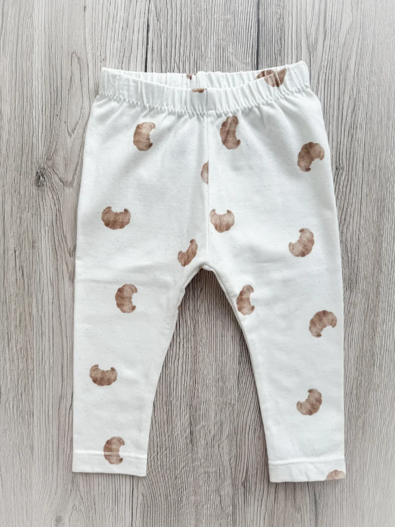 Handmade Baby Leggings | Croissant | Größe 68/74