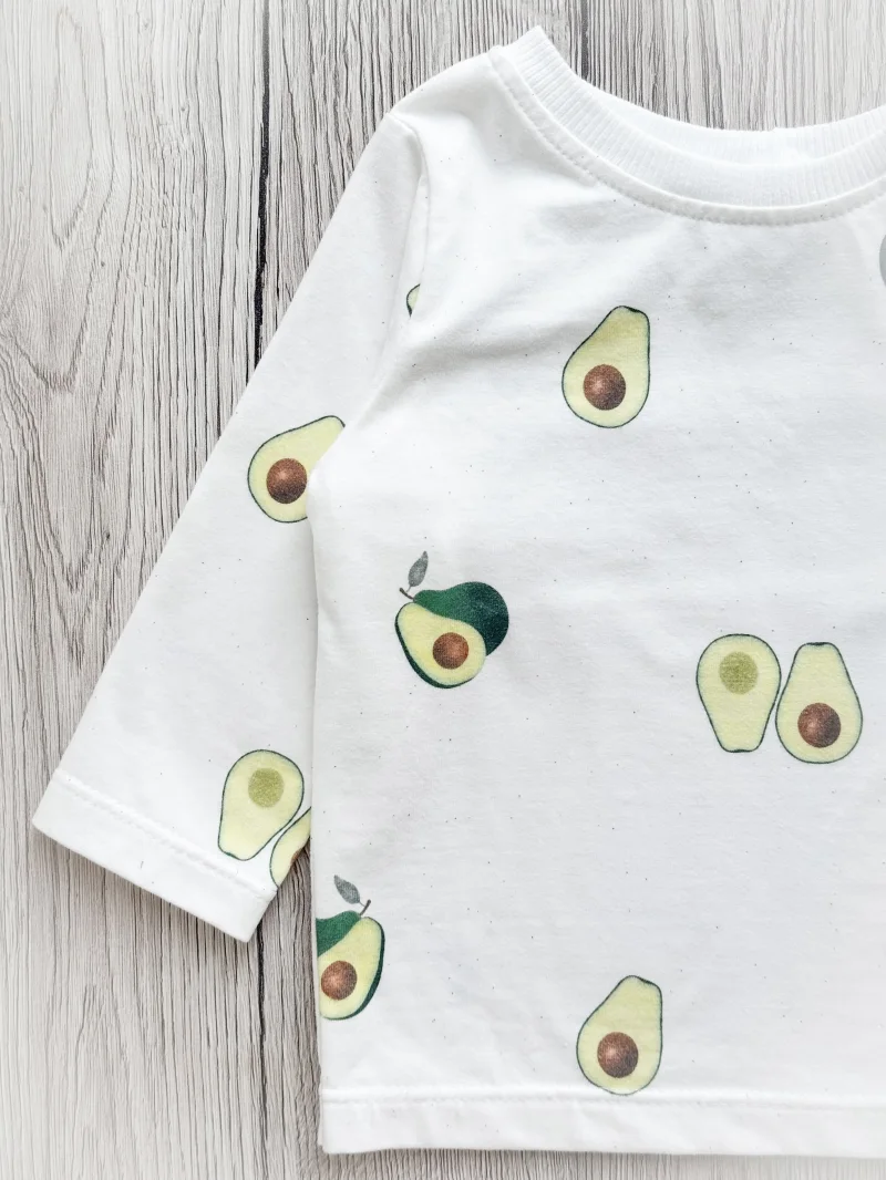 Handmade Baby Langarmshirt | Oversized | Avocado | Größe 74/80
