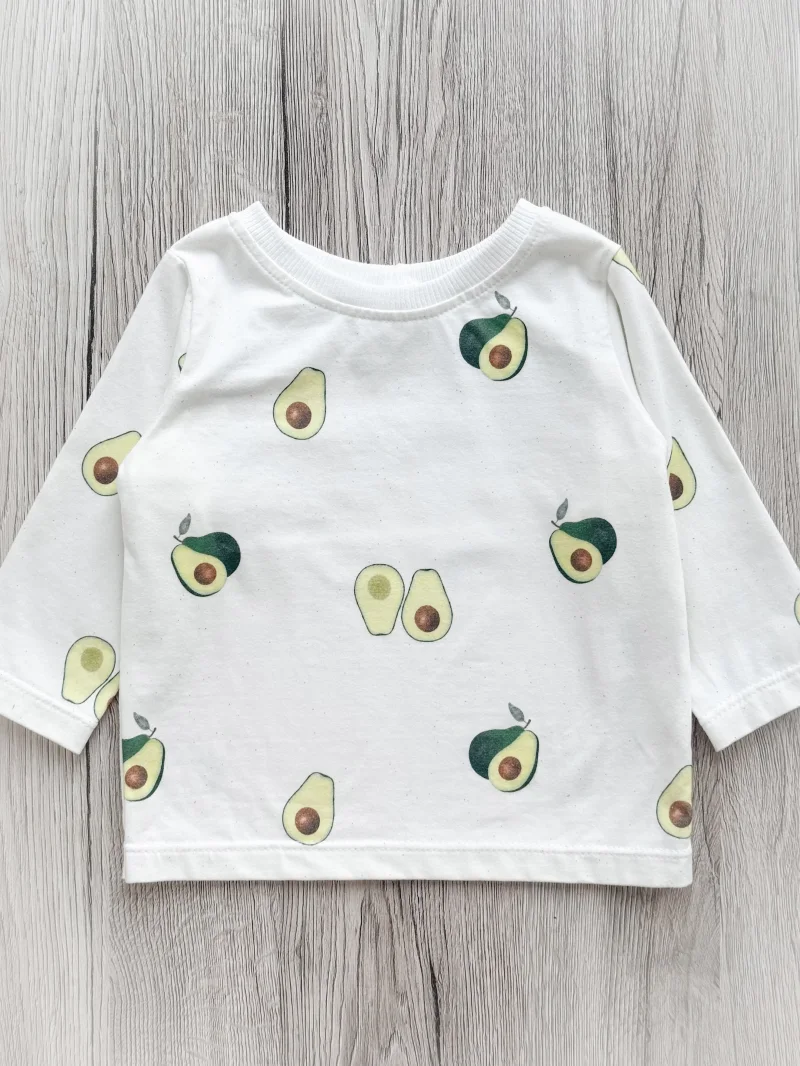 Handmade Baby Langarmshirt | Oversized | Avocado | Größe 74/80