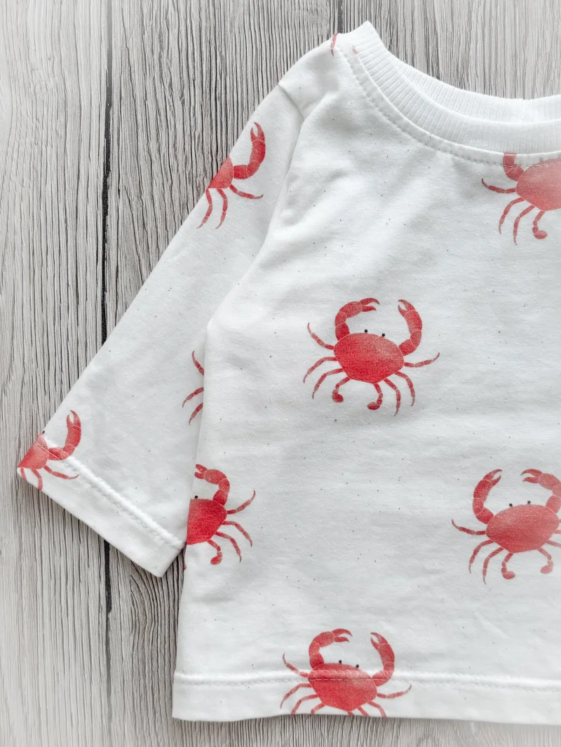 Handmade Baby Langarmshirt | Oversized | Krabbe | Größe 62/68