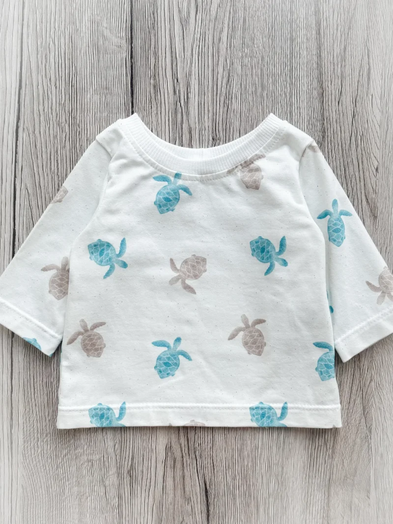 Handmade Baby Langarmshirt | Oversized | Schildkröten | Größe 56/62