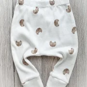 Handmade Baby Hose | Slim Pants | Croissant | Ribjersey | Größe 62/68