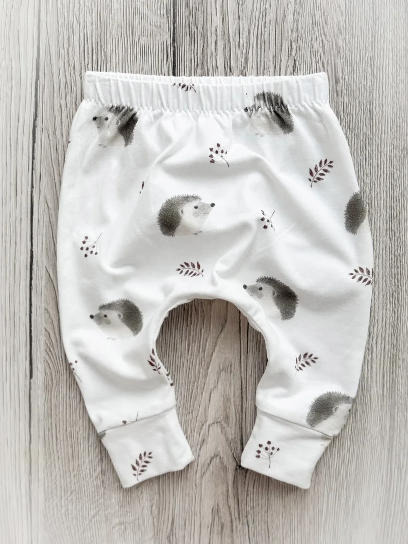 Handmade Baby Hose | Slim Pants | Igel | Größe 56/62
