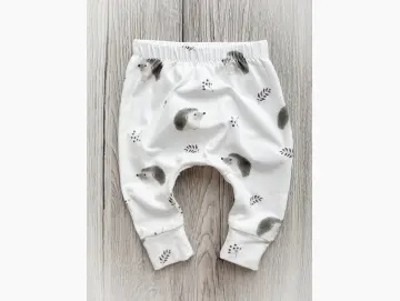 Handmade Baby Hose | Slim Pants | Igel | Größe 56/62