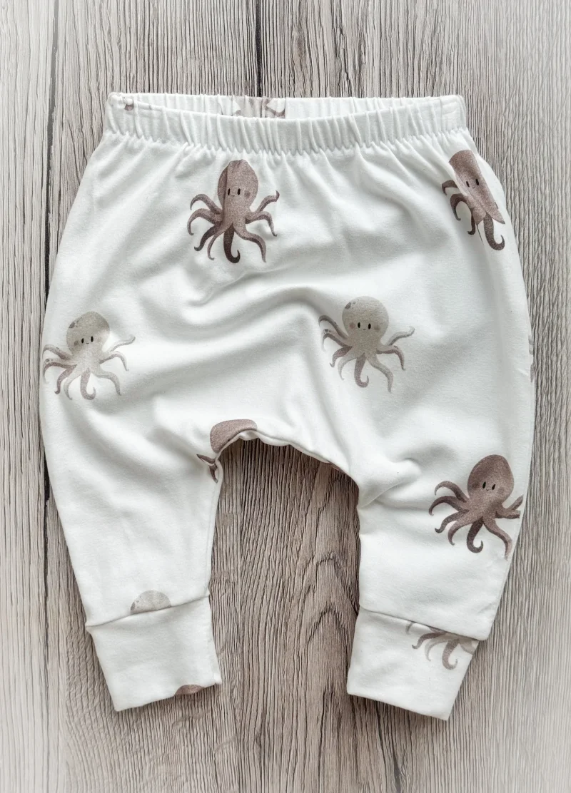Handmade Baby Hose | Slim Pants | Oktopus | Größe 56/62