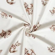 Jersey Wölfchen Creme | Meterware