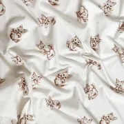 Jersey Wölfchen Creme | Meterware